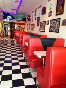 You may recognize this restaurant from "The Impossible Astronaut." it's called Eddie's American Diner, and their burgers are good (though the milkshakes are rubbish).