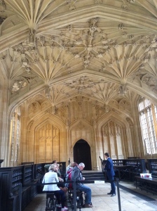 This is the first floor of the Bodleian Library, the most beautiful building I have ever set foot in. Also known as the room where McGonagall taught dancing in Goblet of Fire.