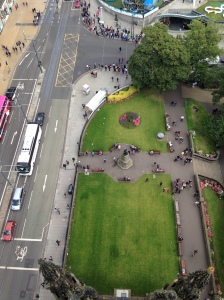 This is the view from the top of the Sir Walter Scott monument, the tallest memorial ever built to honour a writer.